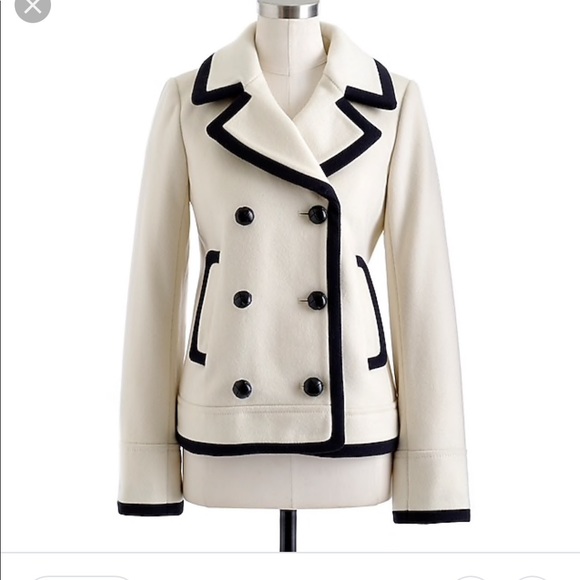 J Crew Italian Wool Tipped Pea Coat - Picture 10 of 12